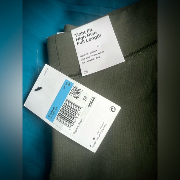 Nike Women's One High-Waisted Full-Length Leggings - Olive Green - Picture 3 of 6